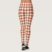 Rust Red Plaid Gingham レギンス (裏面)