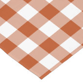 Rust Red Plaid Gingham Table Runner ショートテーブルランナー (コーナー)