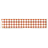 Rust Red Plaid Gingham Table Runner ショートテーブルランナー (横)