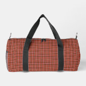 Rust Red Plaid Retro Color ダッフルバッグ (裏面)