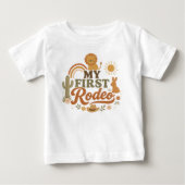 Rust Rodeo First Birthday Unisex T-Shirt | Neutral ベビーTシャツ (正面)