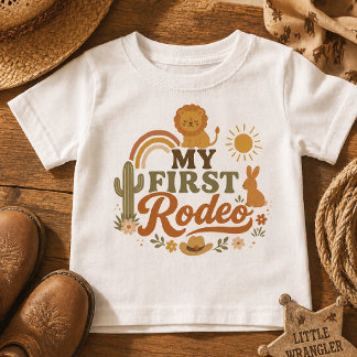 Rust Rodeo First Birthday Unisex T-Shirt | Neutral ベビーTシャツ
