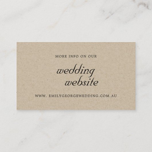 RUST TERRACOTTA BROWN BOHOフローラ結婚サイト 名刺 (裏面)