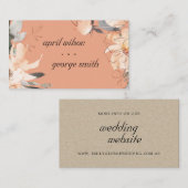 RUST TERRACOTTA BROWN BOHOフローラ結婚サイト 名刺 (正面/裏面)