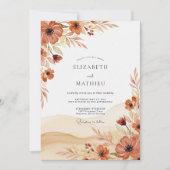 Rust Whimsical Autumnal Wedding 招待状 (正面)