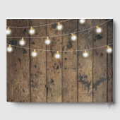 Rust Wood String lights Script 結婚's ゲストブック (裏面)