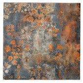 Rusted Metal Antique Floral  タイル (正面)