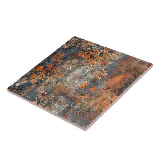 Rusted Metal Antique Floral  タイル (側面)