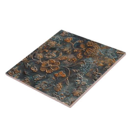 Rusted Metal Antique Floral  タイル (側面)