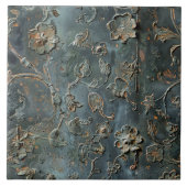 Rusted Metal Antique Floral  タイル (正面)