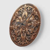 rusted steel relief ラージ壁時計 (傾斜)