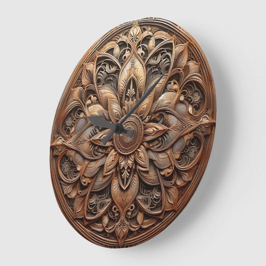 rusted steel relief ラージ壁時計 (傾斜)