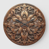 rusted steel relief ラージ壁時計 (正面)