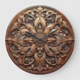 rusted steel relief ラージ壁時計