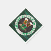  rusticな木の歓声 ビール 悪ふざけ スタンダードカクテルナプキン (角)