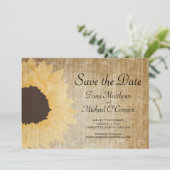 Rusticひまわり Save the Date 招待状 (スタンド正面)