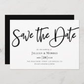 rusticスクリプト日付の招待を保存 招待状 (正面/裏面)