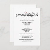 rusticモダンの結婚宿泊カードv1 エンクロージャーカード (正面/裏面)