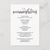 rusticモダンの結婚宿泊カードv1 エンクロージャーカード (正面)