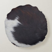 Rustic Сowhide Fur Print ラウンドクッション (裏面)