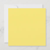  rustic ボーホー イエロー 水仙 80歳 誕生日 招待状 (裏面)