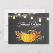  rustic 秋のカボチャ 感謝カード (正面)