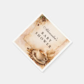 Rustic A Baby Is Brewing Coffee Baby Shower スタンダードカクテルナプキン (角)