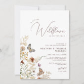 Rustic A Little Wildflower Baby Shower 招待状 (正面)