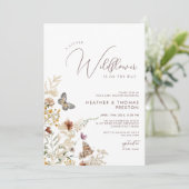 Rustic A Little Wildflower Baby Shower 招待状 (スタンド正面)