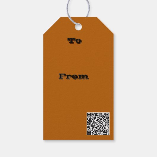 Rustic Abstract Modern Contemporary Geometric Art ギフトタグ (裏面)