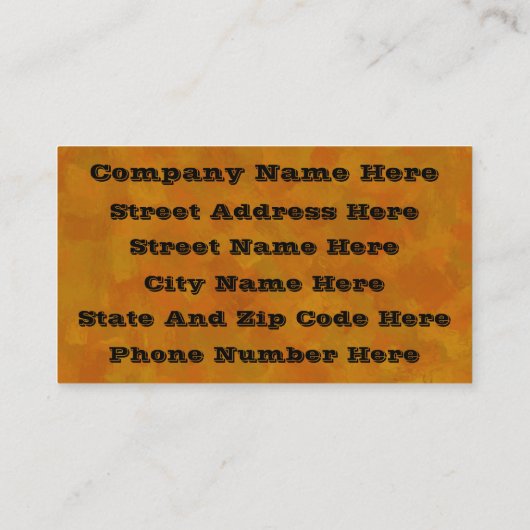 Rustic Abstract Modern Contemporary Geometric Art 名刺 (裏面)