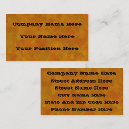 Rustic Abstract Modern Contemporary Geometric Art 名刺 (正面/裏面)