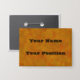 Rustic Abstract Modern Contemporary Geometric Art 缶バッジ