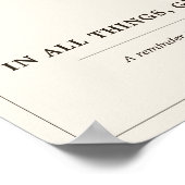 Rustic Acorn Floral Ivory Fall Poster ポスター (角)