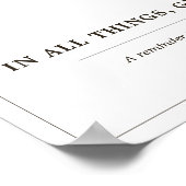 Rustic Acorn Floral White Fall Poster ポスター (角)