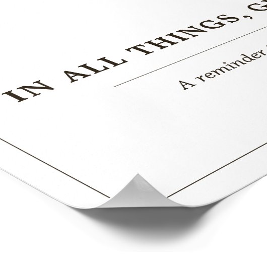 Rustic Acorn Floral White Fall Poster ポスター (角)