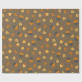 Rustic Acorns & Oak Leaves ラッピングペーパー (フラット)