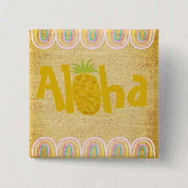 Rustic Aloha Pineapple 缶バッジ