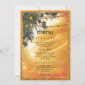 Rustic Amber Dinner Invitation 招待状 (正面)