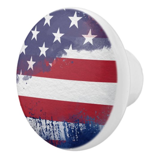 Rustic American Flag Ceramic Pull セラミックノブ (右)