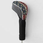 Rustic American Flag Leopard Print (1) ゴルフヘッドカバー (アングル)