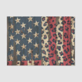Rustic American Flag Leopard Print (1) 薄葉紙 (正面)