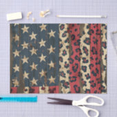 Rustic American Flag Leopard Print (1) 薄葉紙 (クラフト)