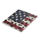 Rustic American Flag Leopard Print (2) タイル (側面)