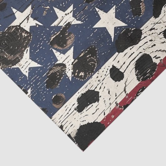 Rustic American Flag Leopard Print (2) 薄葉紙 (詳細)