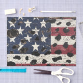 Rustic American Flag Leopard Print (2) 薄葉紙 (クラフト)