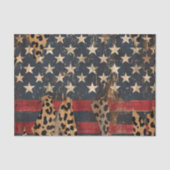 Rustic American Flag Leopard Print (3) 薄葉紙 (正面)