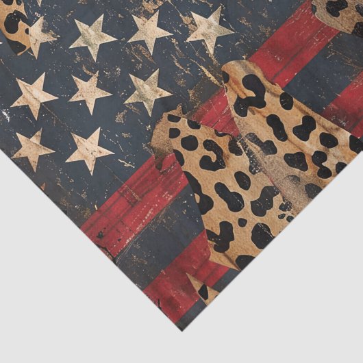Rustic American Flag Leopard Print (3) 薄葉紙 (詳細)