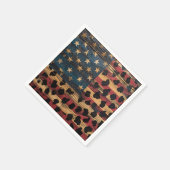 Rustic American Flag Leopard Print (4) スタンダードカクテルナプキン (角)