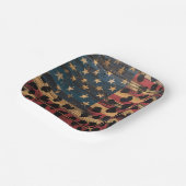 Rustic American Flag Leopard Print (4) ペーパープレート (傾斜あり)